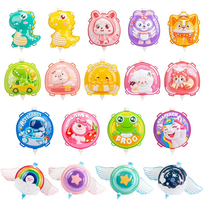 Children's backpack water gun, pull-out water gun toy, outdoor beach boys and girls water gun, kindergarten water Splashing festival
