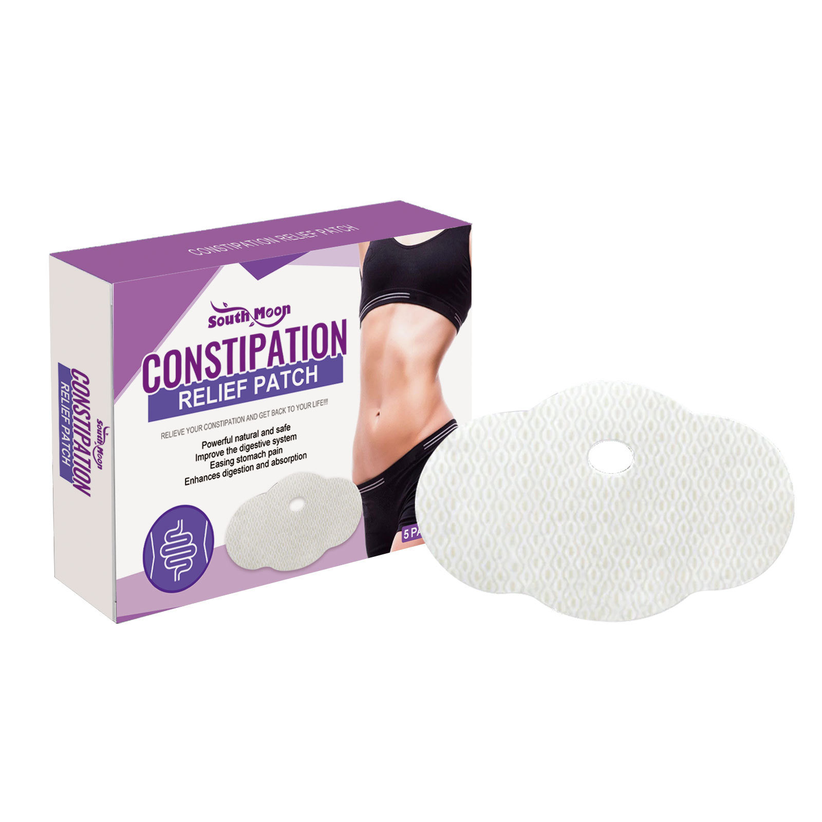 South Moon 通便护理贴片 收腹紧致小蛮腰草本精华身体护理肚脐贴专供外贸专供外贸白底实物图