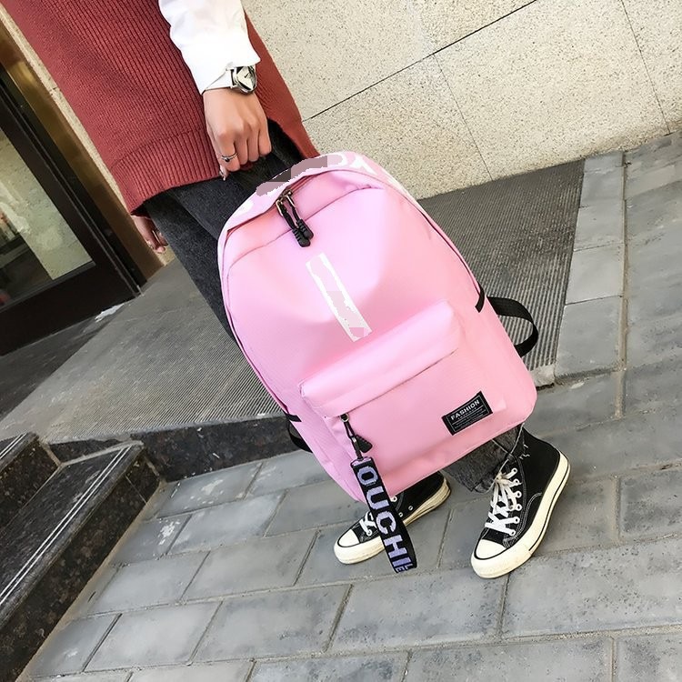 A large-capacity canvas backpack for junior high school students, a trendy Korean-style schoolbag, a painting bag, and a student backpack details Picture