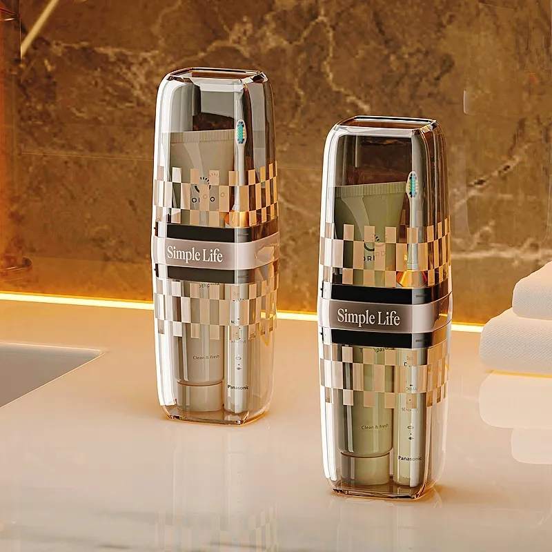 7bd Travel Toiletry Cup, Toothbrush, Toothpaste, Toothbrushes, Cups, Portable Toothpick Storage Set, Three-in-one Travel Toiletry