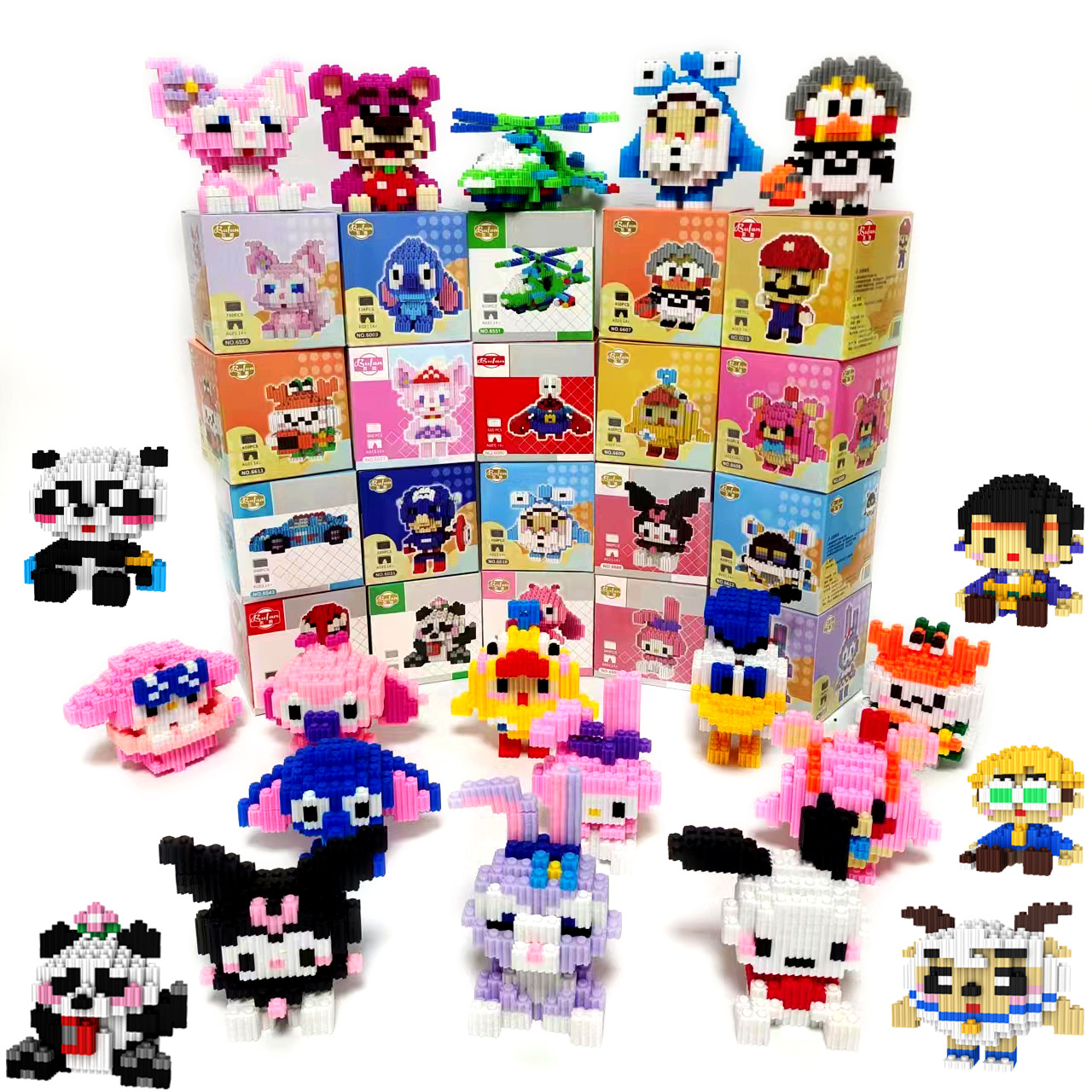 Wholesale of children's toys, gifts for boys and girls, small pieces connected and assembled, compatible with Lego building blocks, street stall supply Item Picture