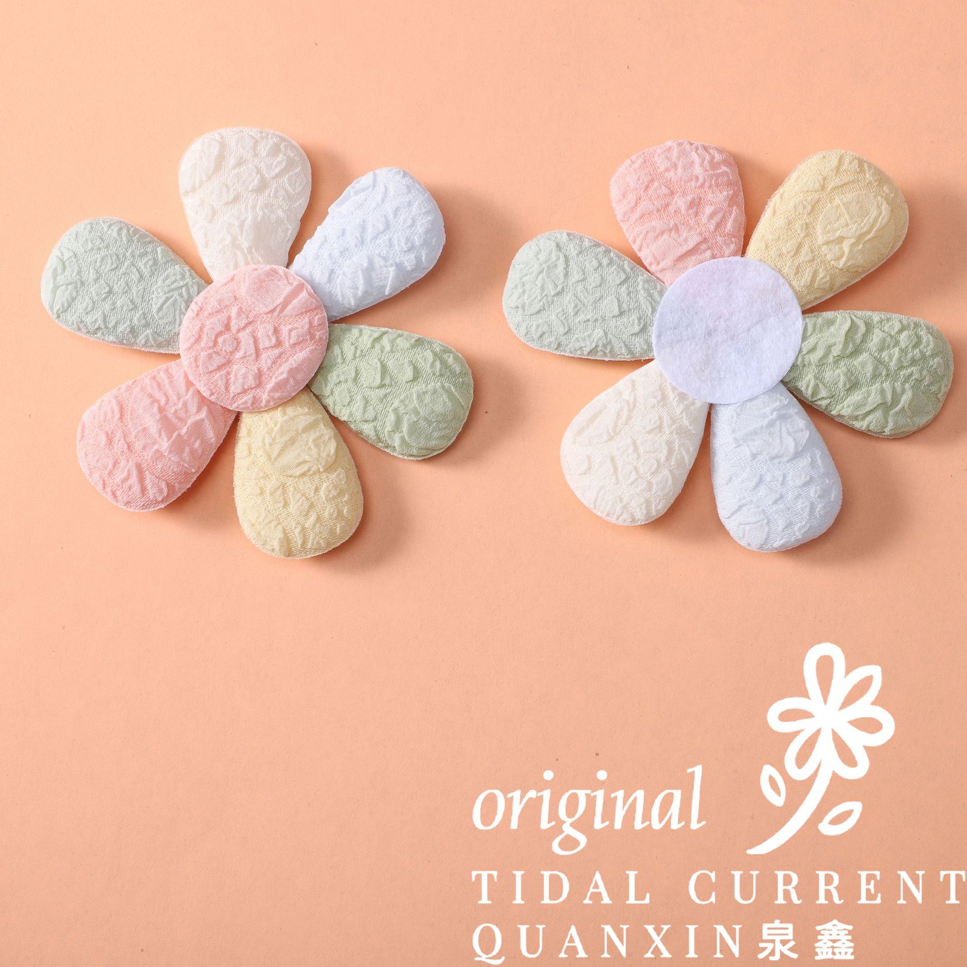 Cloth Diy Clothing Hat Socks Accessories Design Handmade Jewelry Japanese And Korean Cute Decorative Leather Tag Pendant Floret Specification drawing