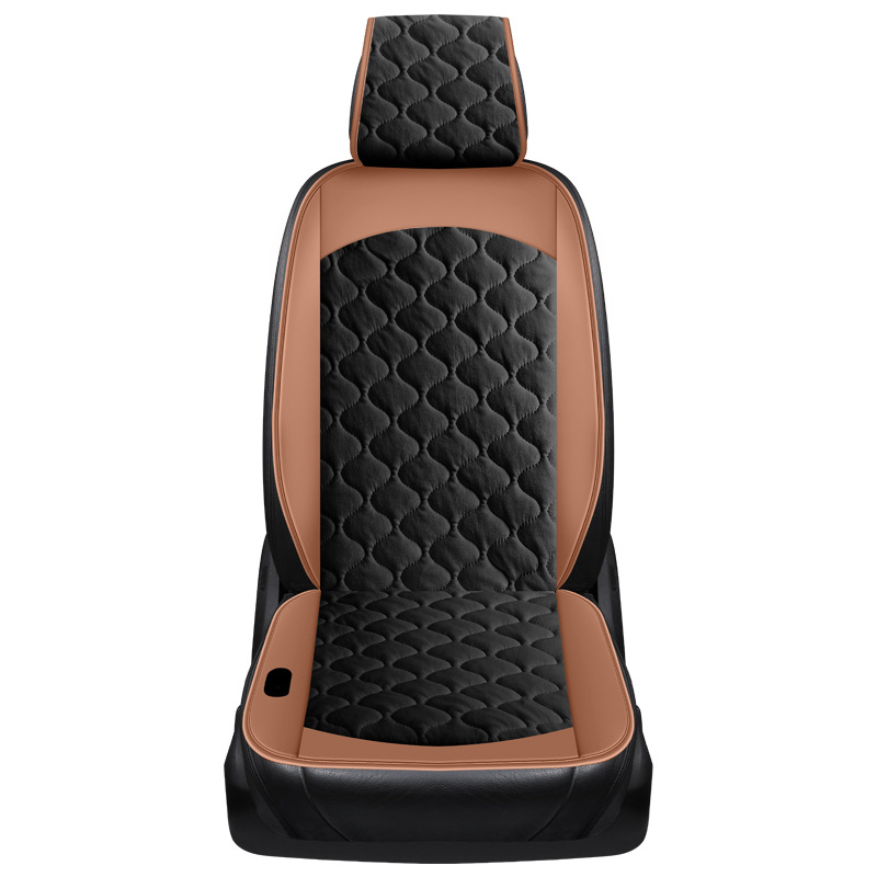 Graphene heated winter plush car seat cushion, semi-wrapped car seat cover, high-end interior seat cushion Item Picture