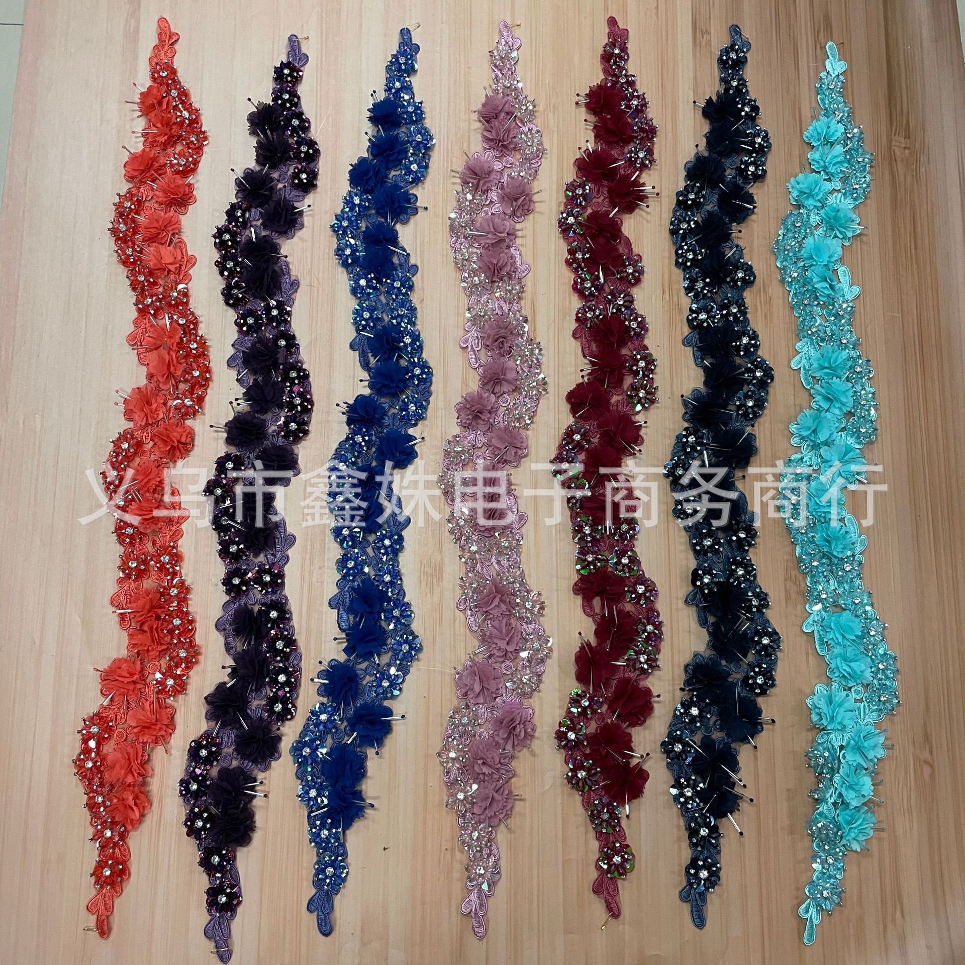 Hot items in stock are available for diy handcrafted lace trim, bead wrapping, 3D lace, barcode textile and garment lace accessories details Picture