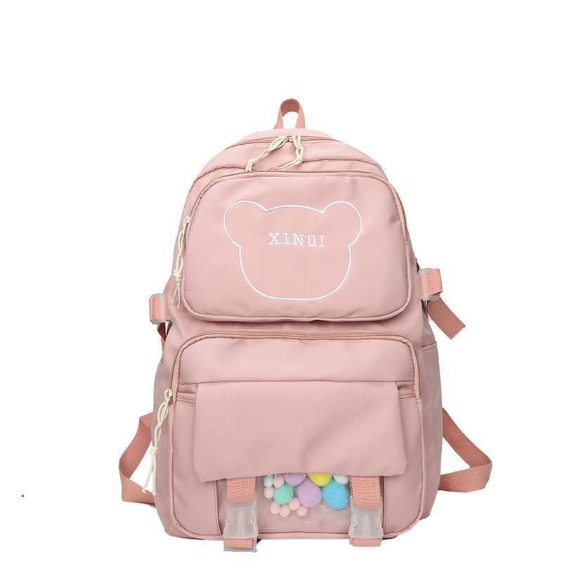 The manufacturer wholesales new Korean-style college student backpacks, trendy school bags, and large volumes of textbooks for junior and senior high school students Item Picture