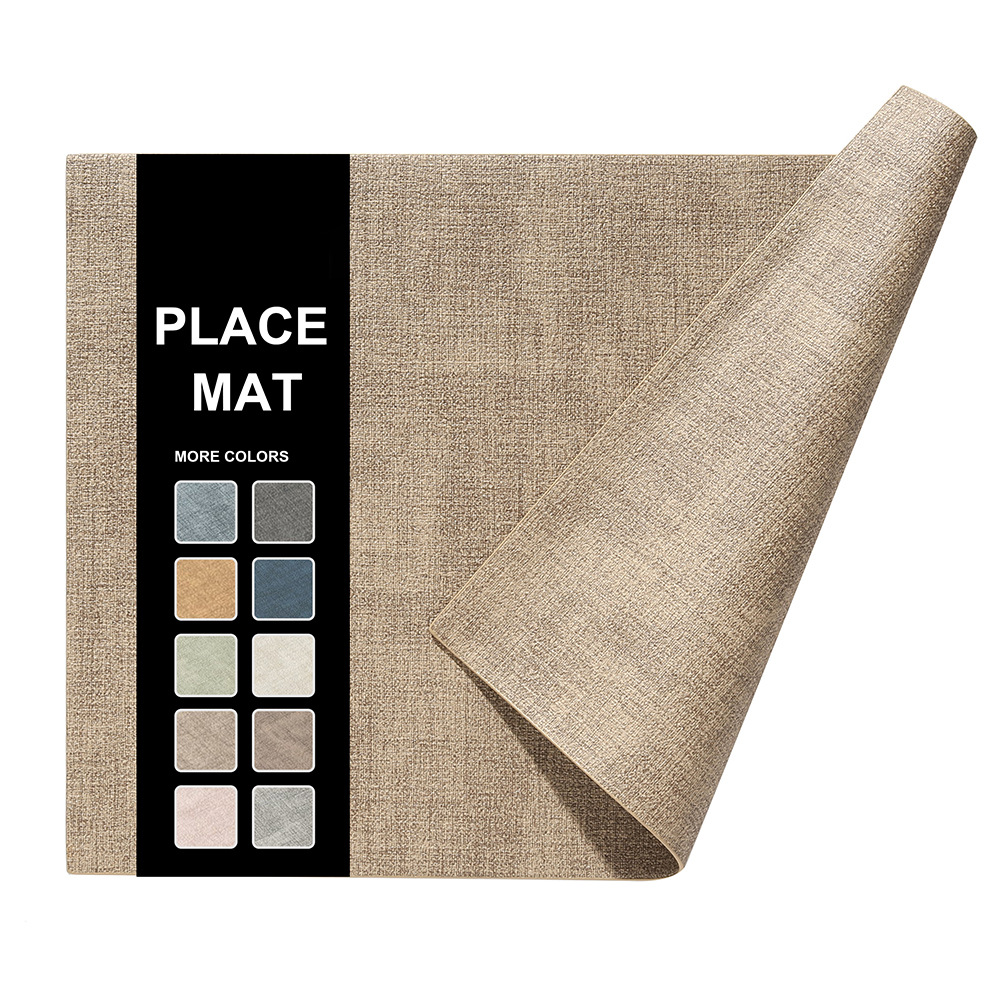 Nordic ins cloth square leather placemat double-sided home hotel Western placemat waterproof thermal insulation mat wholesale spot full figure