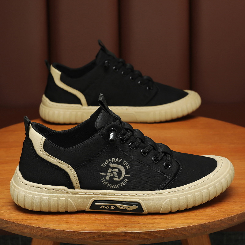 Labor protection shoes men's shoes summer new breathable site work shoes Korean version of all cloth shoes sports casual board shoes details Picture