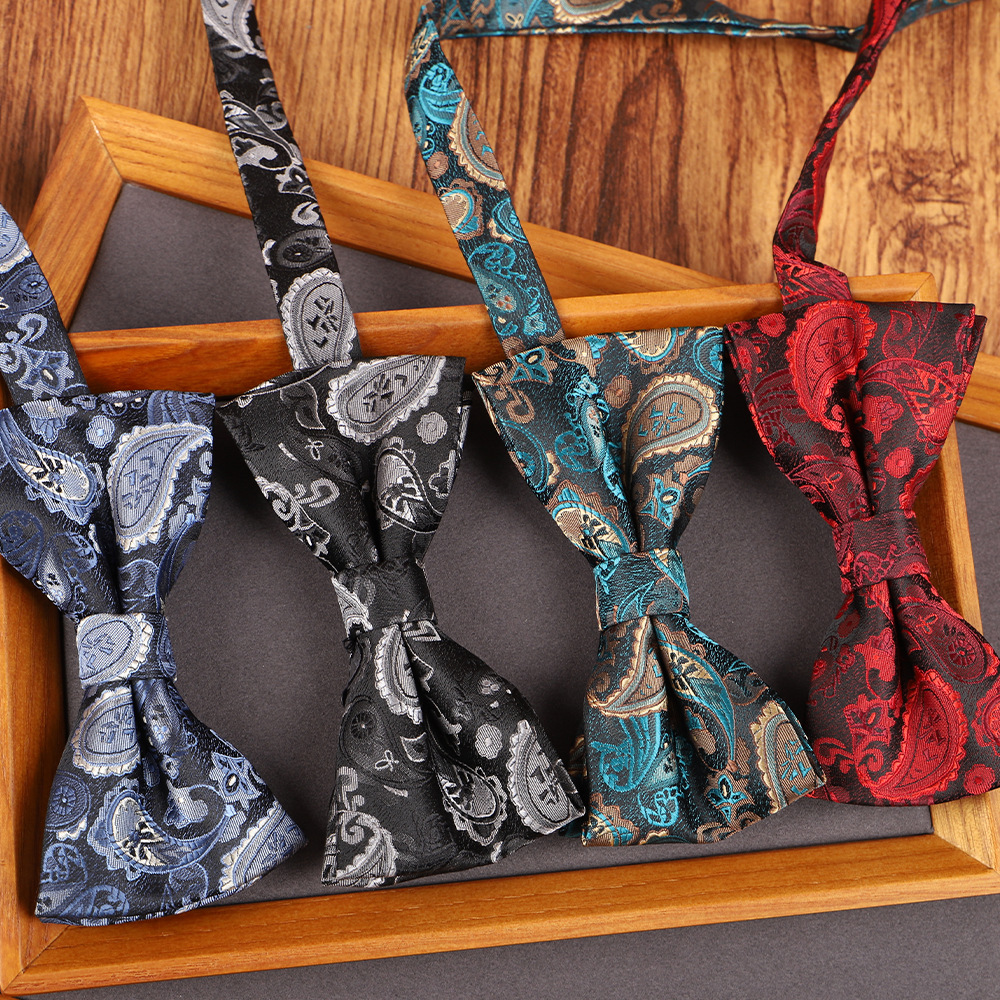 韩版领结男士跨境蝴蝶结新郎伴郎结婚英伦领花配饰红色领结男定制