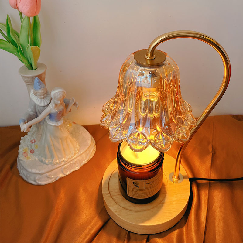 Southeast Asia Cross-Border Melting Wax Lamp Amazon Melting Candle Lamp Hong Kong And Taiwan Wood Aromatherapy Lamp Bedroom Bedside Nightlight Wholesale Application Scenario