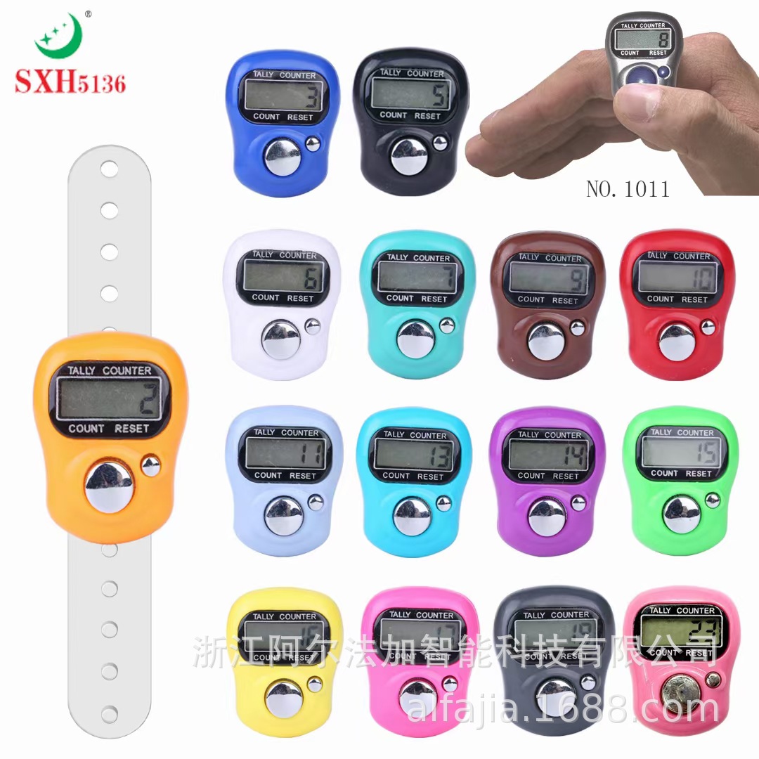 Hand Press Mechanical Four-Digit Lcd Electronic Digital Display Five-Digit Led Multi-Function Finger Ring Counter Manufacturers details Picture