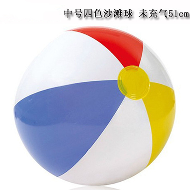 35CM四色沙滩球充气球pvc沙滩运动排球儿童玩具皮球批发充气用品详情图3