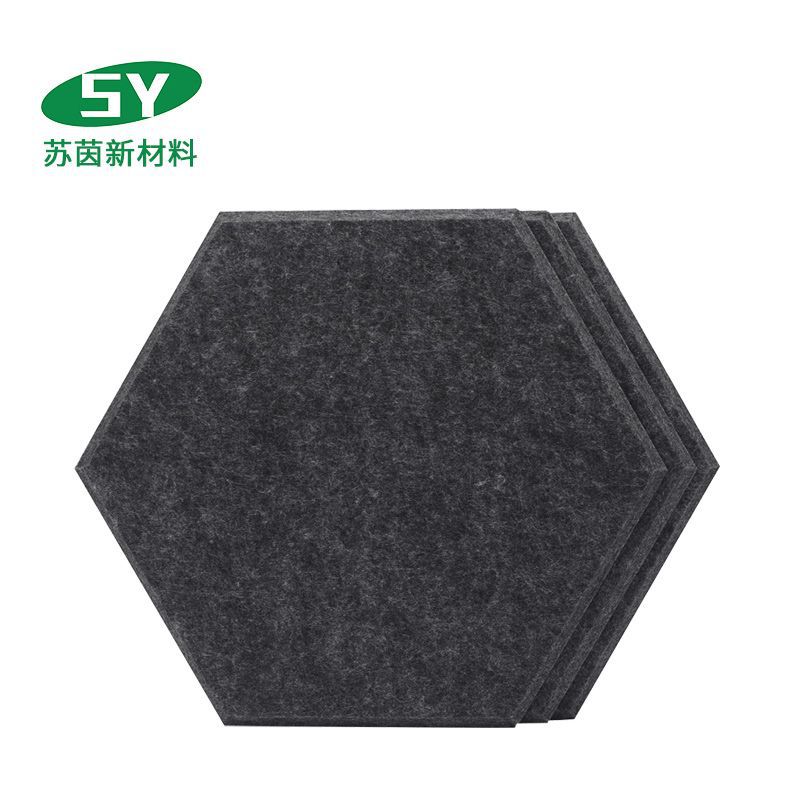 Polyester Fiber Sound-Absorbing Board Wall Decoration Hexagonal Decorative Material Background Board Kindergarten Piano Room Decoration Wall Stickers Application Scenario