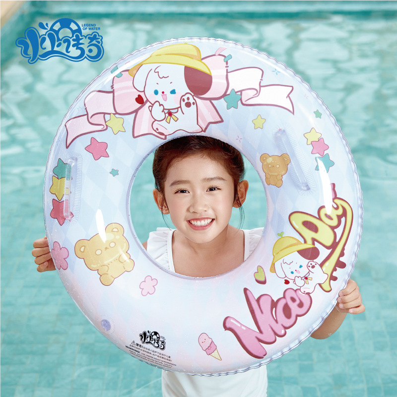2024 New Product Source Factory Spot Swimming Ring Children Adult Cartoon Cute Water Inflatable Toys 60~90# details Picture