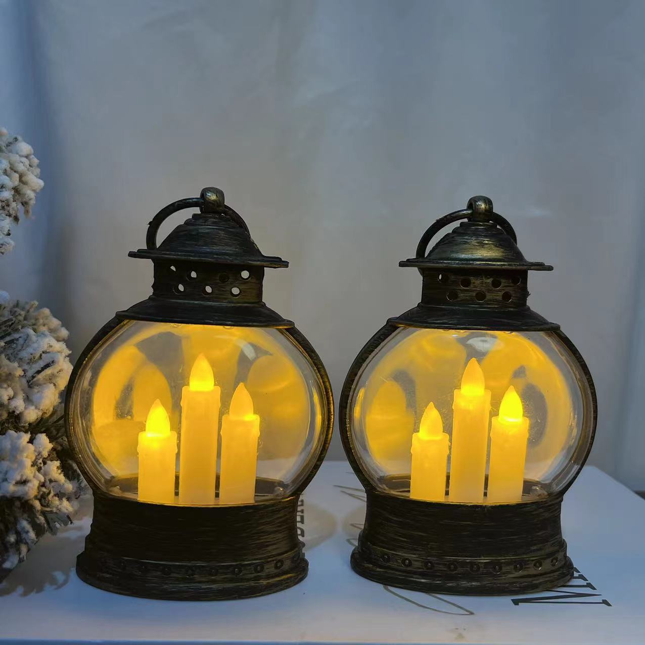 Manufacturers Direct Sales Led Electronic Wind Lamp Oval Small Horse Light Electronic Candle Light Creative Decorative Candle Light details Picture