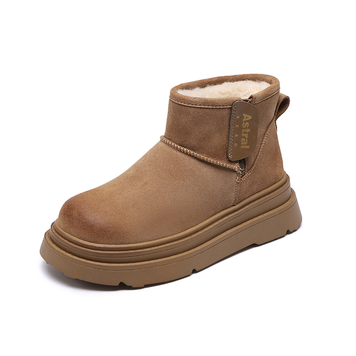 雪地靴/冬鞋女冬季百搭/UGG/ugg/防滑雪地靴白底实物图