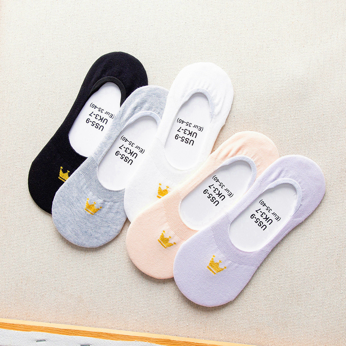 Women's short socks, shallow-mouthed, cute boat sock, pure cotton, Korean summer, invisible, spring, thin, Japanese style Specification image