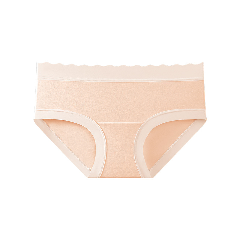 云感棉少女内裤中腰亲肤透气10A抑菌棉裆弹力包臀纯色全棉女内裤详情17