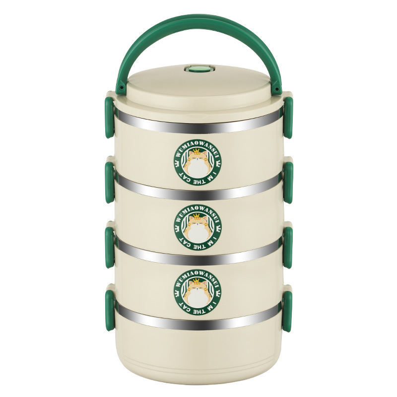 The manufacturer directly provides Wumeow 304 stainless steel insulated lunch box office students portable multi-layer lunch box 01216WM9064 Application Scenario