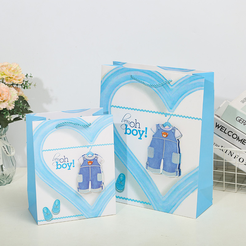 Women's Baby Shoes 3D Patch Dusting Gift Bag Tote Bag Paper Bag Birthday Gift Return With Hand Gift South America