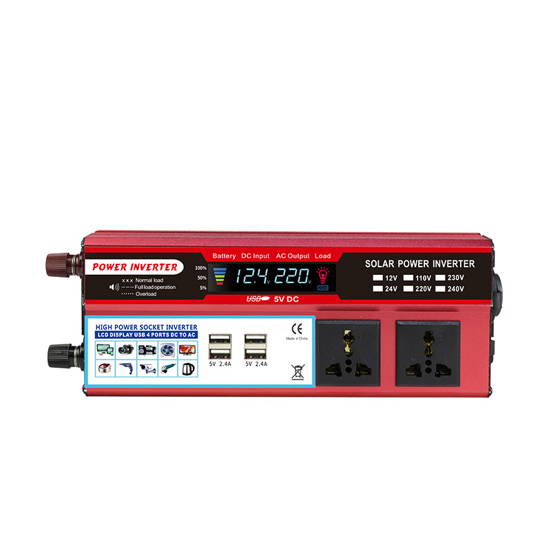1500w inverter multi-functional power converter for vehicles with 4USB fast charging. Vehicle inverter details Picture