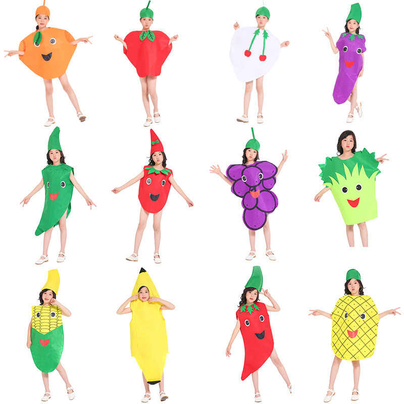 六一儿童节水果服装蔬菜幼儿园环保时装秀万圣节南瓜舞台演出服详情图3