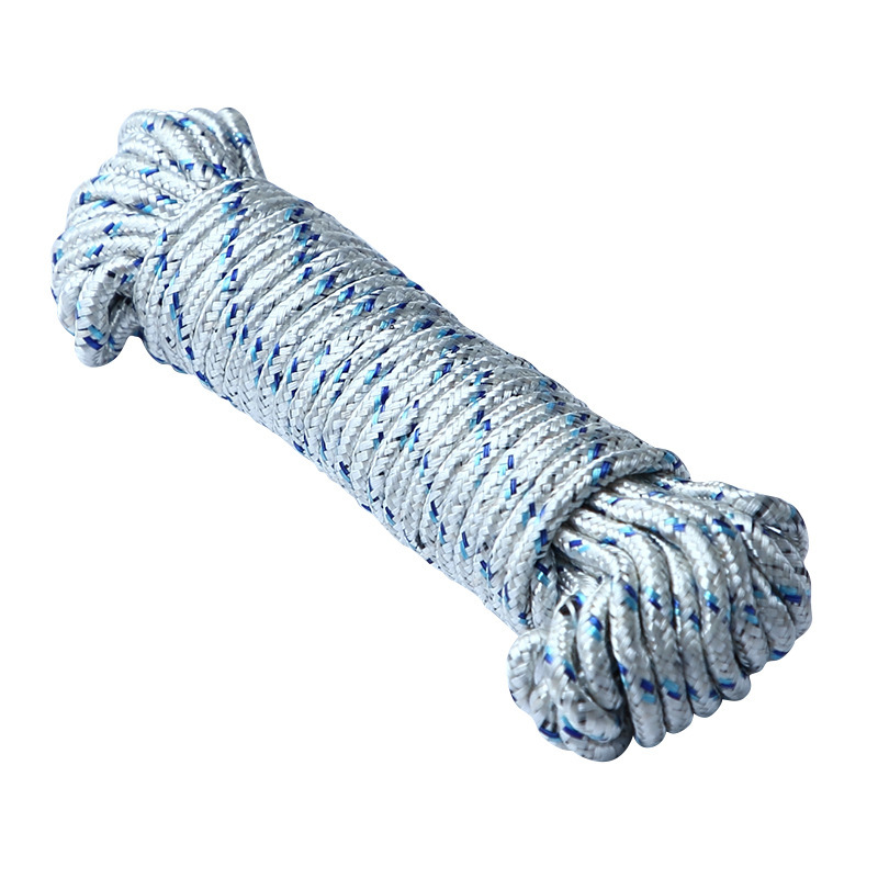 帐篷固定绳/登山绳/尼龙绳/PVC包塑钢丝尼龙绳/静力绳户外白底实物图