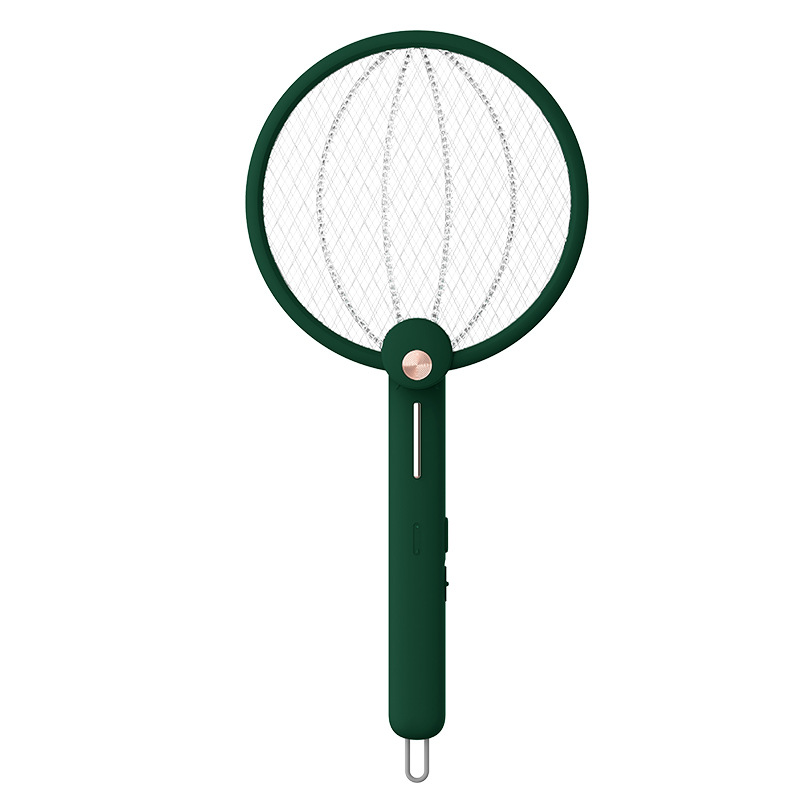 2022 Creative Folding Mosquito Swatter 2-in-1 Purple Light USB Charging Mosquito Killer, Indoor and Outdoor Silent Mosquito Swatter Item Picture