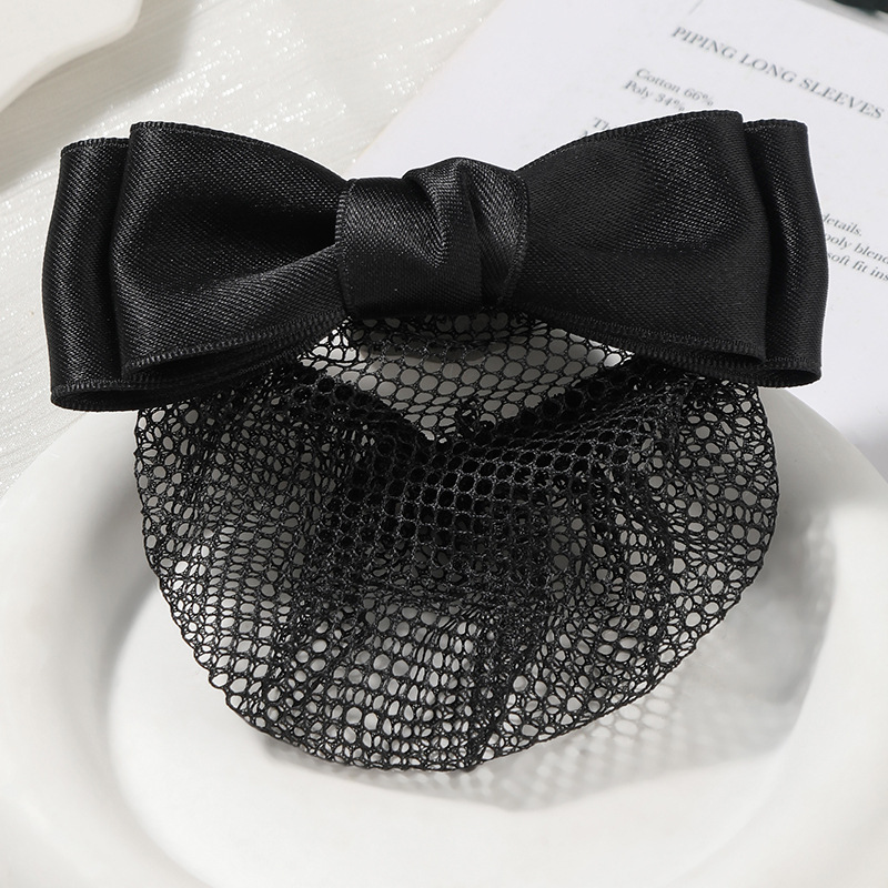 Hair flower, female net bag, nurse's work hair net, flight attendant, special hair bun and headwear for Japan and South Korea, new bank hair accessory, hair clip details Picture