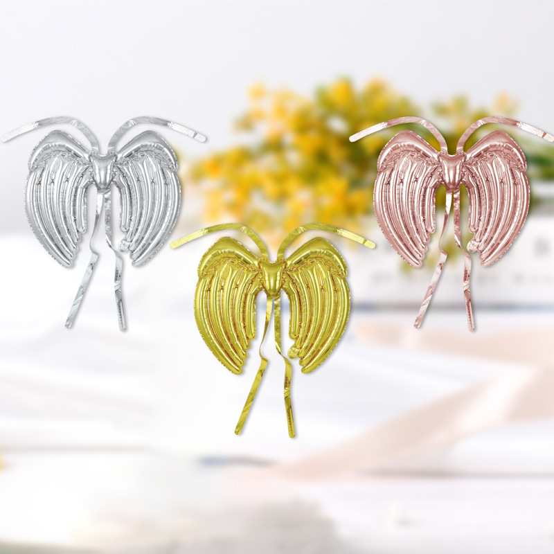 New popular angel wings, butterfly wings, balloons, children's birthday party decoration, aluminum film, photo props details Picture