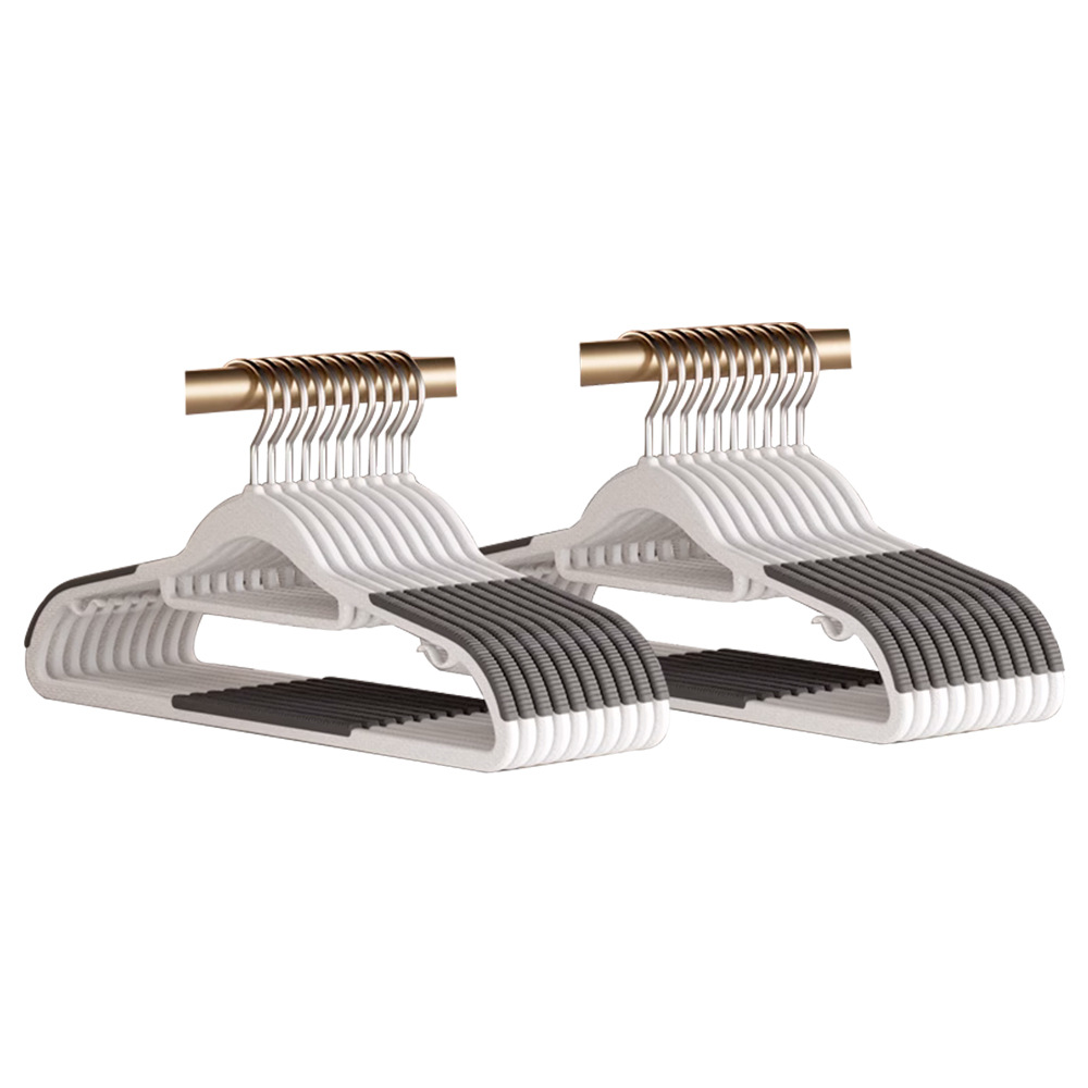 Household anti-slip and traceless clothes hanger, plastic clothing store, modern simple and thick dry and wet dual-purpose clothes hanger Item Picture