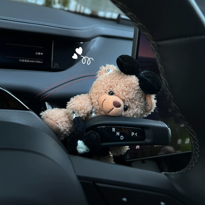 Car interior accessories, car car gearboxes, cute pet bear dolls, 2025 new style turn signal wiper dolls, girls Specification image