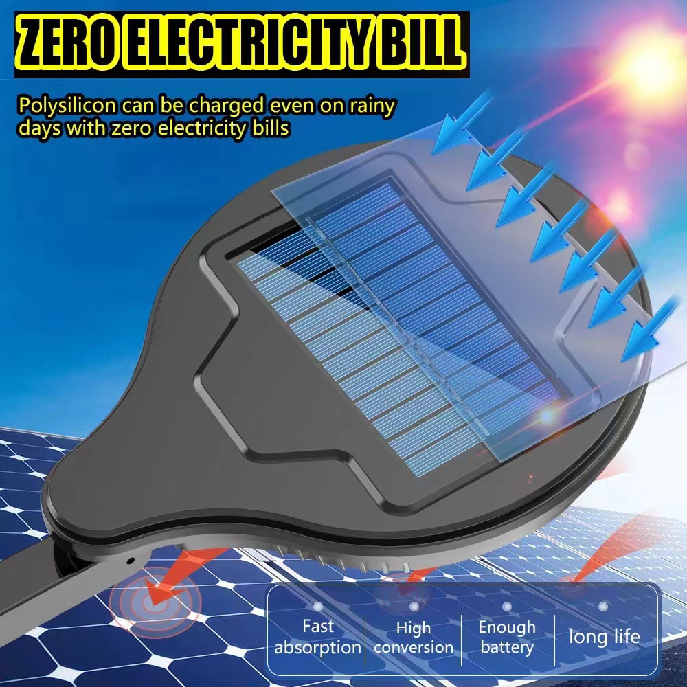 New 196LED solar lamp, integrated human body sensor outdoor wall lamp, three-function new rural courtyard lamp Specification image