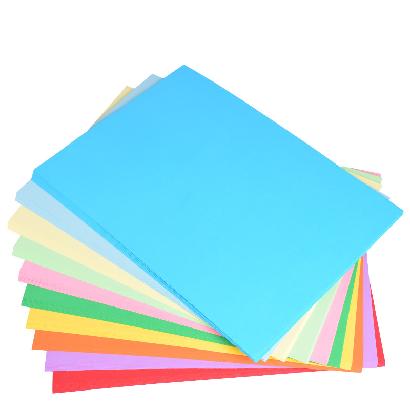 厂家批发A4彩色硬卡纸加厚230克厚硬彩卡100张名片纸相册卡纸彩纸