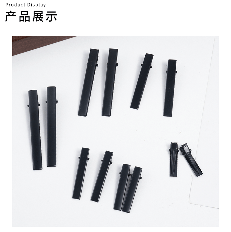鸭嘴夹发夹diy底夹方形发卡底胚手工材料边夹鳄鱼夹金属发卡配饰详情4