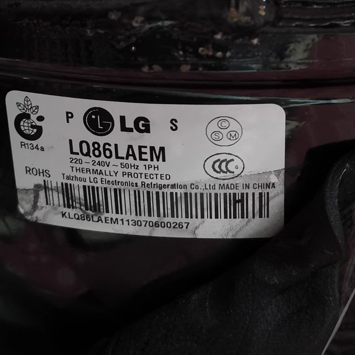 Original brand new LG double-door refrigerator compressor MA98LAEM LX125LAJM LQ86LAE refrigerant R134 Specification image
