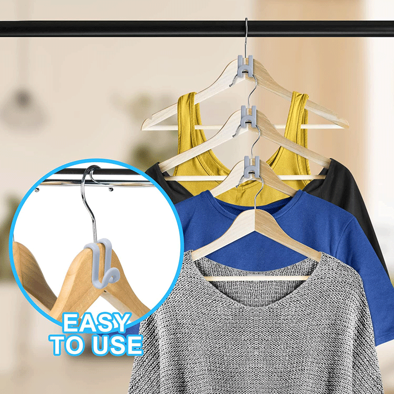 衣架连接挂钩S形加厚塑料衣架连接扣多功能可叠加迷你衣架挂钩详情图2