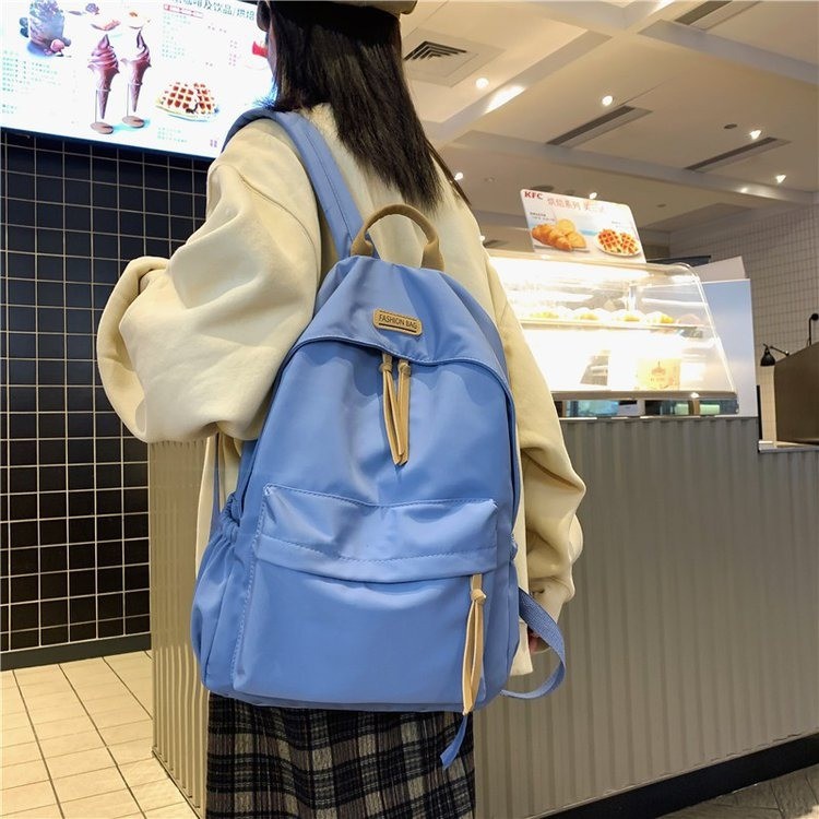 The 2023 new style schoolbag for girls, Korean version, Instagram, Japanese style, high school and college students, large-capacity backpack for junior high school students details Picture