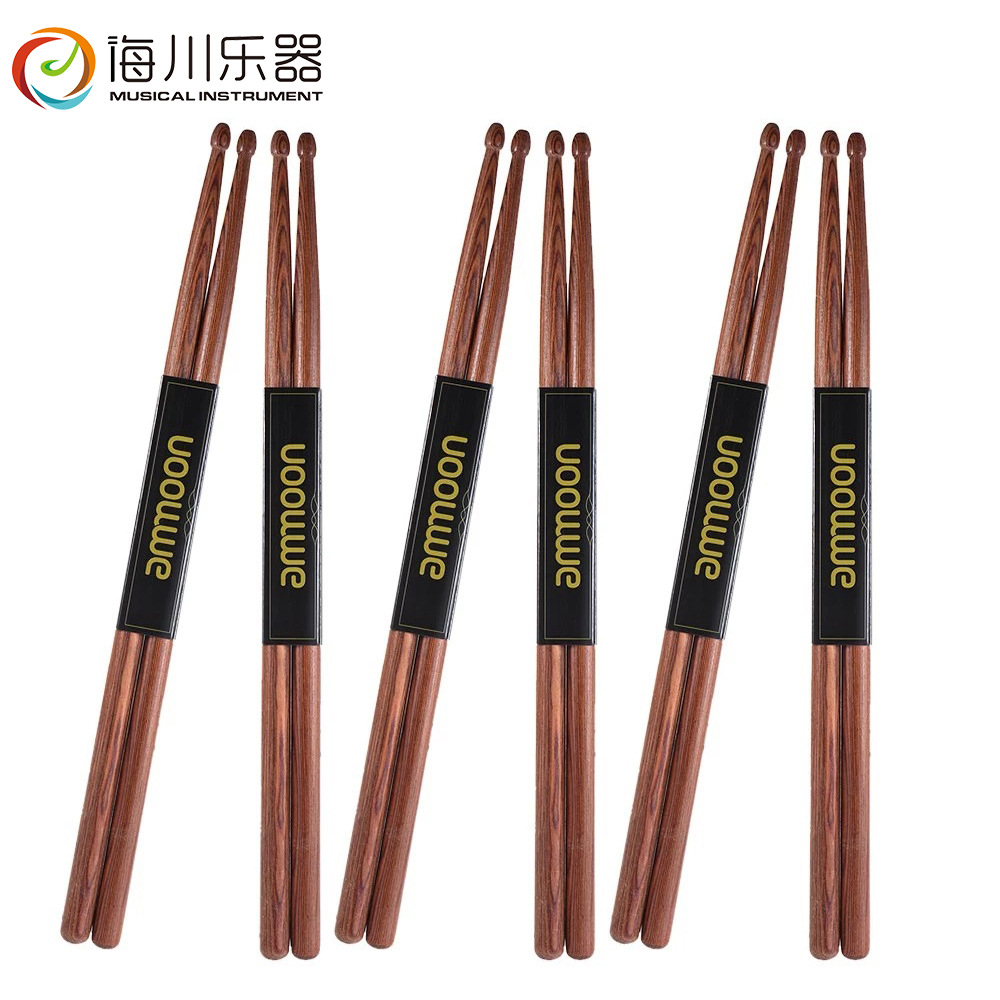 Cross-border stock solid wood shelf drum sticks Small percussion drum hammer instrument accessories 5A 7A mahogany drum sticks full figure