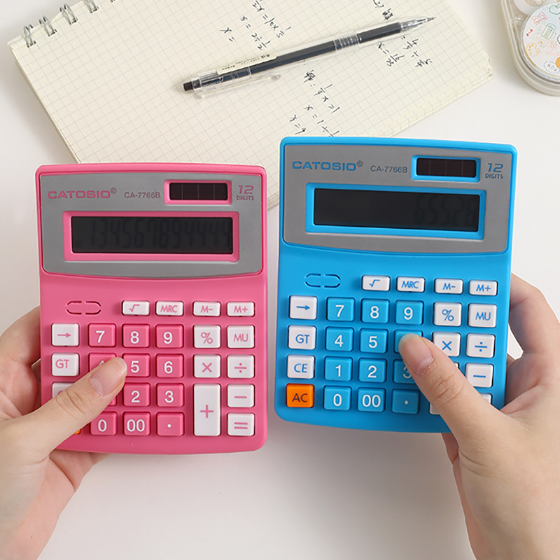 Office finance special computer wholesale pink small electronic calculator cute 12-bit multifunctional computer Application Scenario