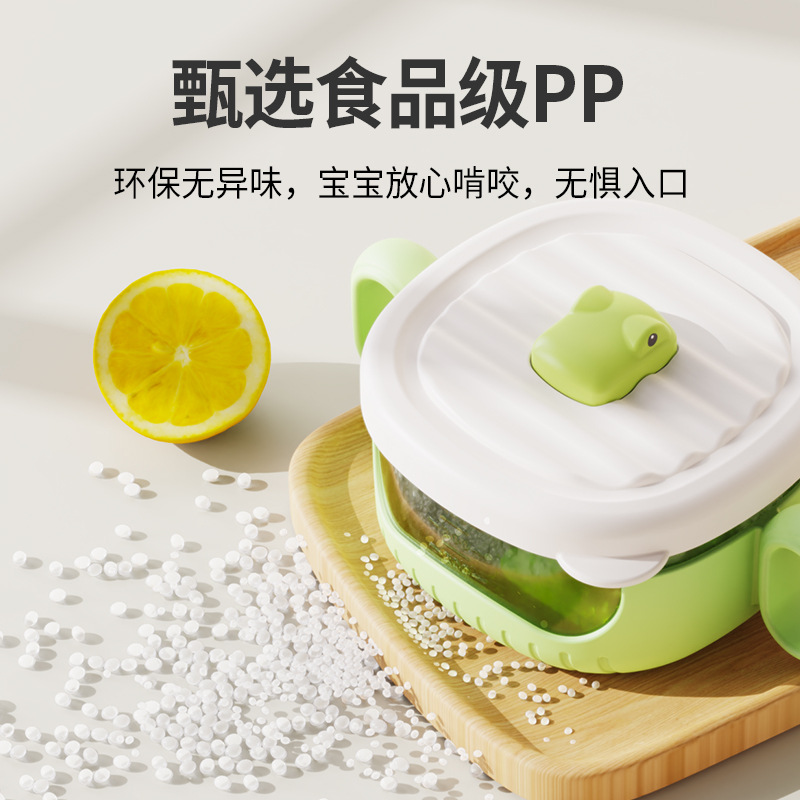 Children's tableware, baby food bowls, anti-drop baby bowls, bowls with handles for going out, lunch boxes, and customized rice bowl gifts for kindergartens details Picture