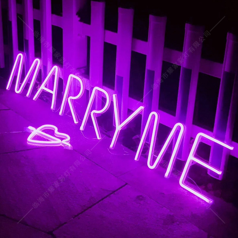 LED letter light neón digital inglés propuesta de matrimonio confesión de cumpleaños ideas colgantes luces decorativas de pared amazon shots details Picture