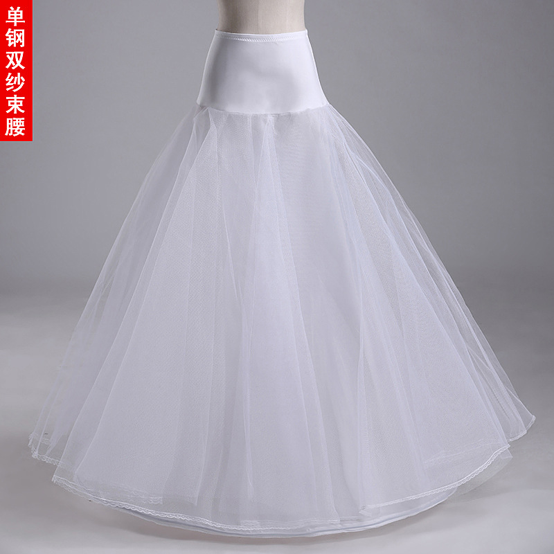 Factory wholesale bride wedding dress skirt support studio wedding dress special skirt lacing 3 rings plus net pompadour support Specification drawing