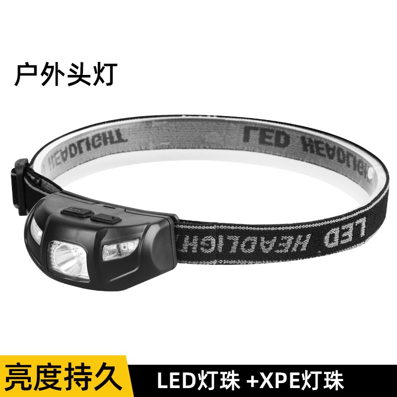 New cross-border portable high-power high-intensity led outdoor headlamp with usb charging, emergency work, camping and fishing lamp