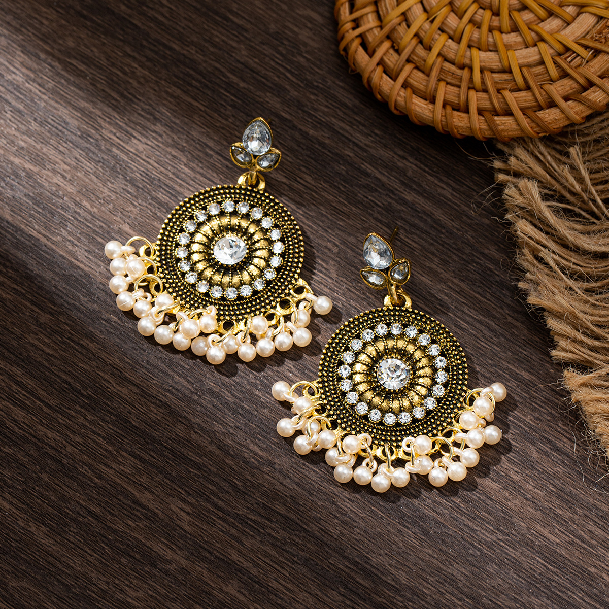 Aliexpress accessories: European and American fashion bell tassel earrings, Bohemian alloy personalized stud earrings, earrings and earrings for women details Picture