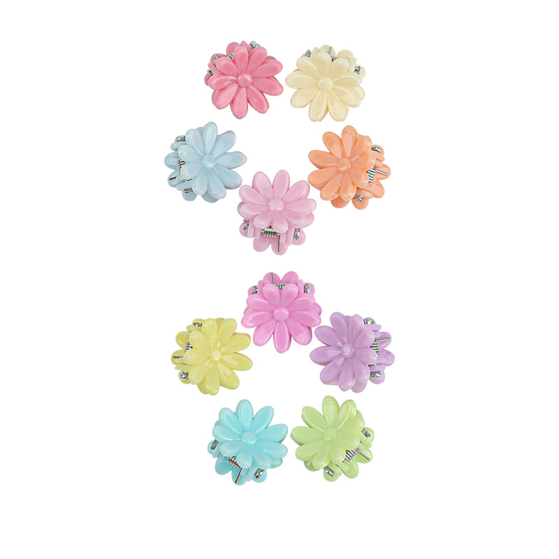 Mini grab clips, candy-colored Daisy hair clips, children's hair clips, cute princess hairstyle decorative small clips, flower hair clips Item Picture