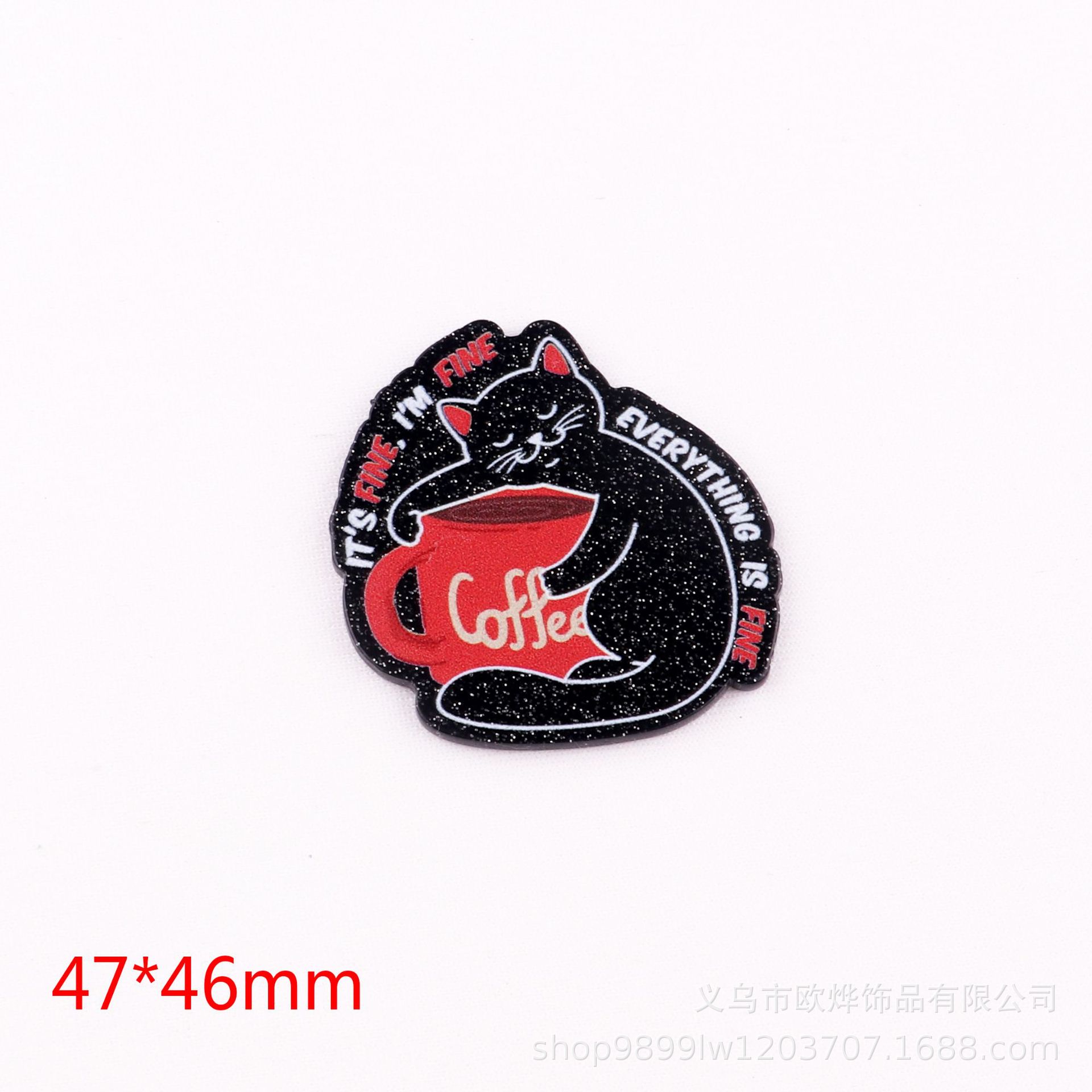 New Cartoon Cross-Border Medical Series Arc Flash Powder Letter Cat Crab Bag Jewelry Acrylic Diy Accessories Application Scenario