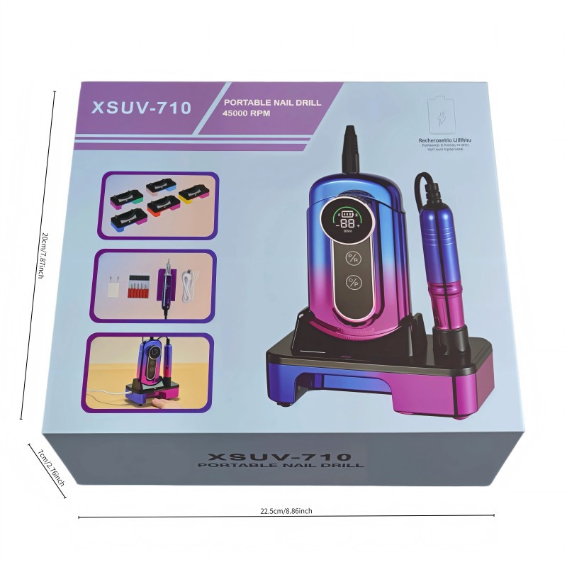 The xsuv-710 rechargeable nail polish comes with a tool base for storage, an electric nail polish remover and a nail polish remover Application Scenario