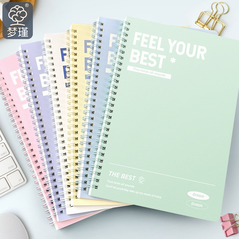 The coil book is B5 color and A5 exquisite. It has a large capacity, thickened spiral book, simple book, and is colorful and good-looking with multiple colors