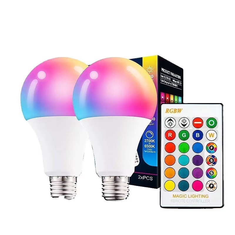 WIFI智能遥控灯泡 亚马逊RGB变色球泡E27螺口远程手机遥控 LED灯详情图2