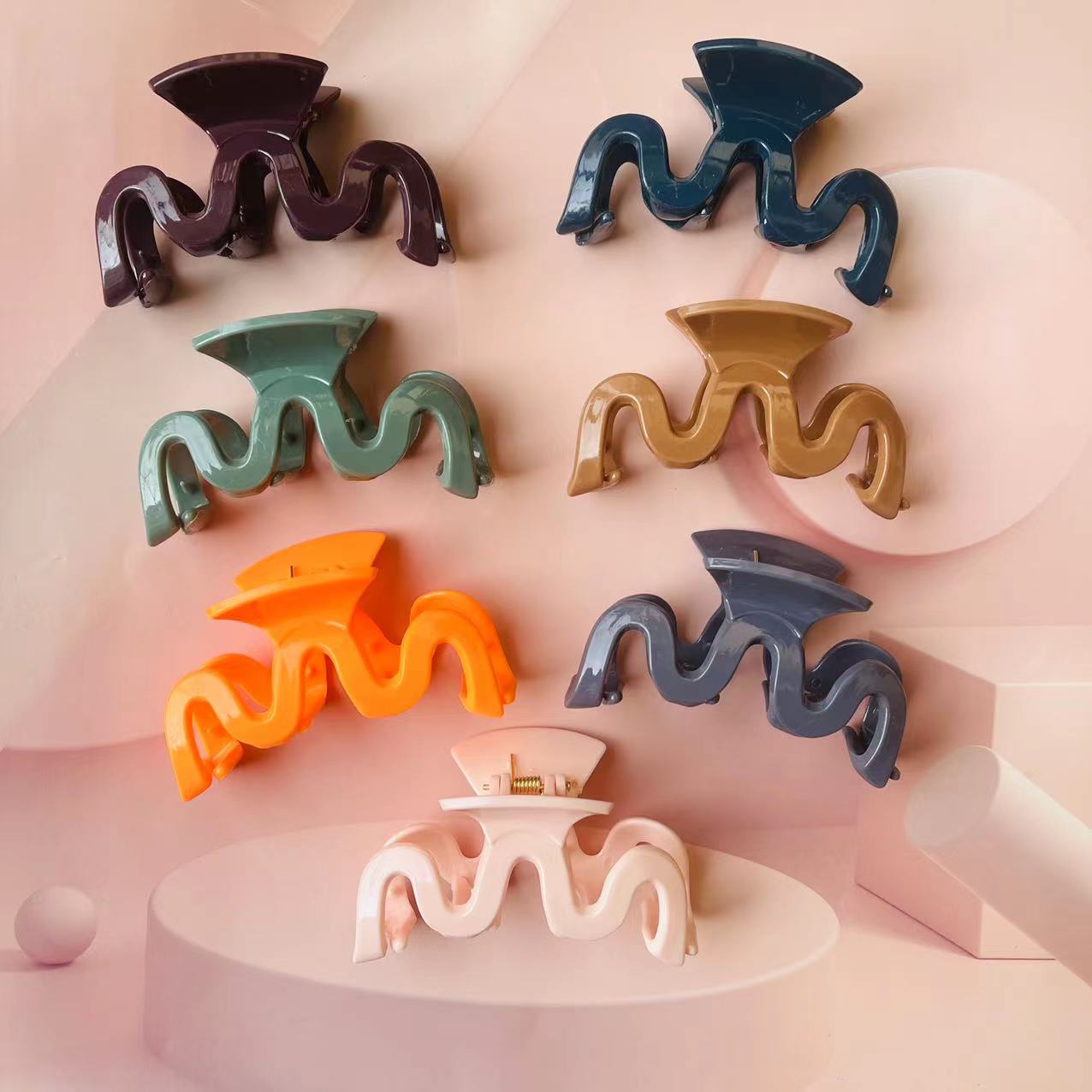 【 Zone 1-3 】W Grabber 12/ Pack 1200/ piece French Grabber Large High-end Grabber Student Clip Headwear Hair Clip 2024 New Hair clip 1 yuan wholesale